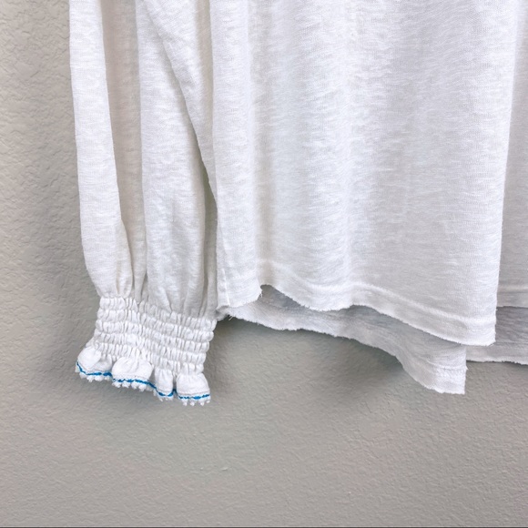 FREE PEOPLE Ivory Siesta Fiesta Ivory Top Medium - Picture 7 of 16